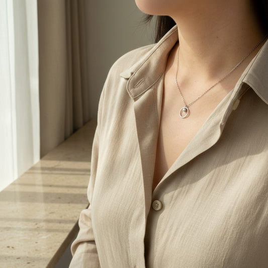 Halo Silver Necklace